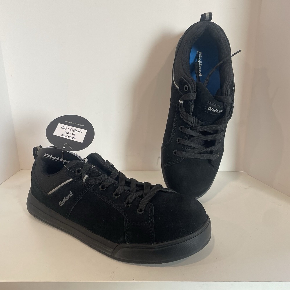 DieHard Solstice Black Suede Work Shoes Composite Toe Men's Size 11